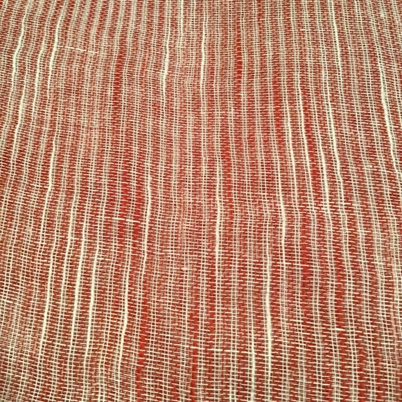 Santa Fe Red & White Linen Scarf/Wrap70” x 42” - Picture 6 of 7